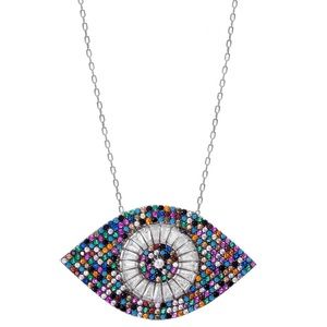 evil eye colorful multicolored necklace 🧿